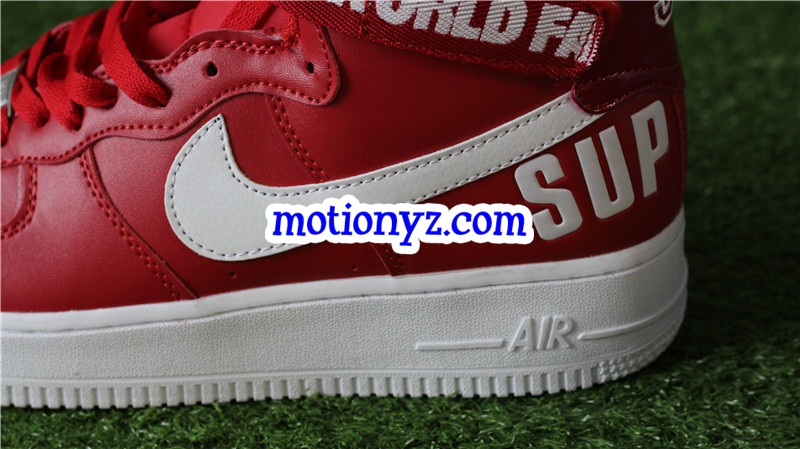 Supreme x Authentic Nike Air Force 1 High Supreme SP Red